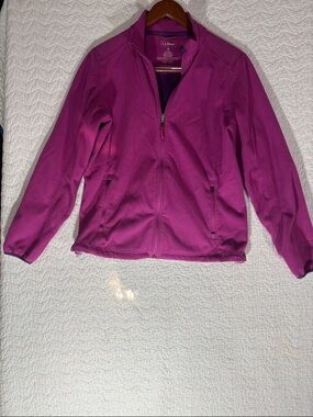 L.L. Bean Women's Magenta Full-Zip Fleece Polartec Utility Jacket